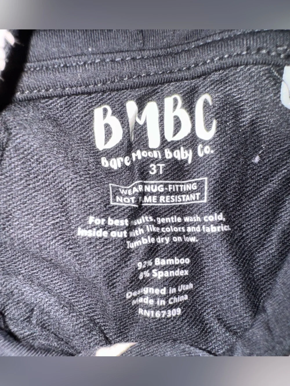 BMBC Bare Moon Baby Co Skeleton Bamboo Hooded Pullover 3T Halloween - Picture 3 of 6